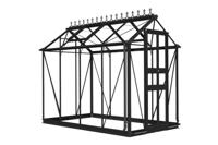 Tuinkas Birdlip 48, zwart, veiligheidsglas 3mm/1 - Royal well - thumbnail