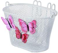 Basil jasmin butterfly kinderfietsmand voorop of achterop wit - thumbnail