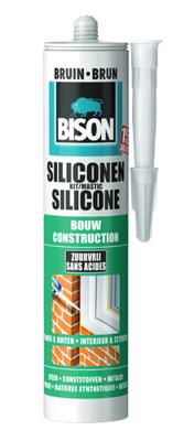 Siliconenkit Bouw Bruin Koker 300 ml Bison - Bison Siliconenkit Bouw Bruin Koker 300 ml Bison - Bison