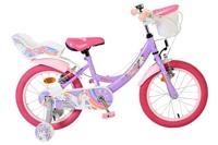 Volare unicorn kinderfiets - meisjes - 16 inch - paars - twee handremmen - thumbnail