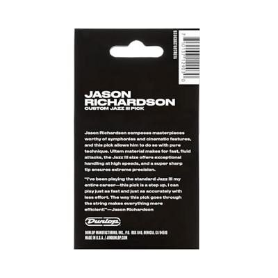 Dunlop 561PJR Jason Richardson Custom Jazz III 1,38 mm plectrumset (6 stuks)