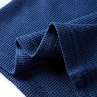 Kindertrui gewafeld met print 92 marineblauw - thumbnail