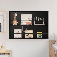 Tijdschrift Rek Zwart Eiken 100 x 12 x 70 cm Bewerkt hout - thumbnail