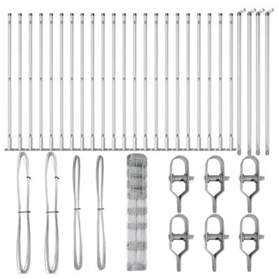 Weidehekwerk Zilver 50 x 1 m Gegalvaniseerd staal