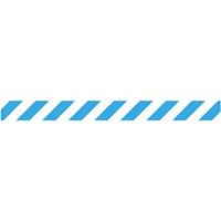 Tarifold vloersticker zonder tekst, ft 90 x 1000 mm, wit/blauw - thumbnail