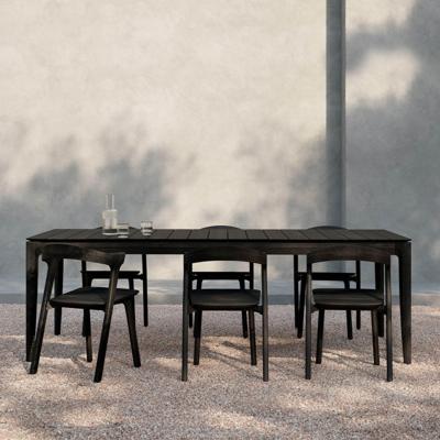 Ethnicraft Tuintafel 'Bok' Gevernist Teakhout, 200 x 100cm, kleur Zwart Ethnicraft Tuintafel 'Bok' Gevernist Teakhout, 200 x 100cm, kleur Zwart