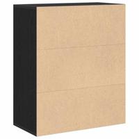 Boekenkast 60x30x71,5 cm bewerkt hout zwart - thumbnail