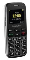 Primo 218 by Doro mobiele telefoon met groot kleurendisplay, valsensor, noodoproepknop, zaklamp, lokalisatie, incl. tafellaadstation, grafiet - thumbnail
