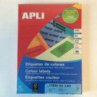 Apli laser A4 etiketten 70x37mm geel - thumbnail