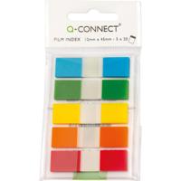 Q-CONNECT index mini, ft 12,5 x 45 mm, 5 x 20 tabs, geassorteerde kleuren - thumbnail