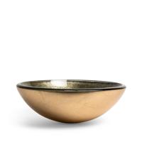 Saniclass Pesca Limone Waskom - 30x10,5cm - rond - gehard glas - goud groen GS-H93683 - thumbnail