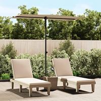 VidaXL Parasol met aluminium paal 180x110 cm taupe - thumbnail