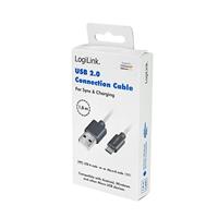 LogiLink USB-kabel USB 2.0 USB-A stekker, USB-micro-B stekker 1.80 m Zwart CU0063 - thumbnail