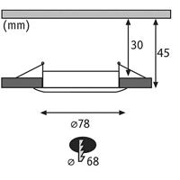 Paulmann Nova Inbouwlamp voor badkamer Set van 3 stuks LED LED 18 W IP44 Wit (mat) - thumbnail