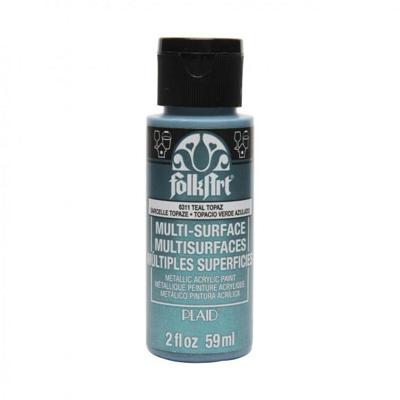 FolkArt • multi-surface metallic teal topaz 59ml
