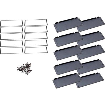 Hammond Electronics Aluminium Zwart (l x b x h) 16 x 194 x 72 mm 10 stuk(s)