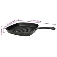 VidaXL Grillpan gietijzer 24x23 cm - thumbnail