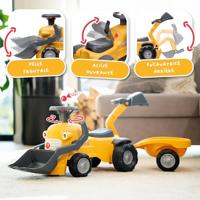 Marcel Bouwplaatswagen - FALK - Frontlader, Graafmachine - Geel - Gemaakt in Frankrijk - 90% Gerecycled Plastic - Vanaf 12 maanden - thumbnail