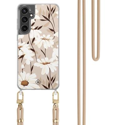 Samsung Galaxy S24 FE hoesje met beige koord - In bloom Samsung Galaxy S24 FE hoesje met beige koord - In bloom