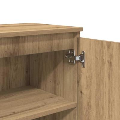 Dressoir 60x35x70 cm bewerkt hout artisanaal eikenkleur