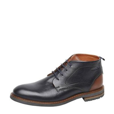 Van Lier Dino leren veterschoenen donkerblauw