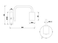Trio Wand lampDiallo 15cm zwart - 208070132 - thumbnail
