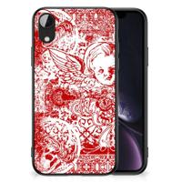 Telefoonhoesje Apple iPhone XR Angel Skull Rood - thumbnail