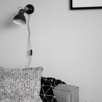 Mexlite Wandlamp cera 7647zw zwart - thumbnail