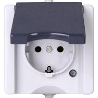 Kopp 947456005 proAQA Compleet Wandcontactdoos met randaarde en klapdeksel spatwaterdicht Grijs 1-voudig 1 stuk(s) - thumbnail