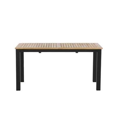 Nohr Uitschuifbare Tuintafel 'Taysha' Teakhout, 152/210 x 90cm, kleur Zwart