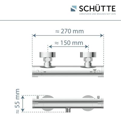 Thermostatische Douchekraan Schutte London Chroom