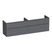 Brauer Delight - Onderkast - 160 cm - met 4 Softclose Lades Greeploos en 2 Sifon Uitsparingen - Timber Grey - thumbnail