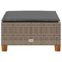 Tuinkruk met kussen 63,5x56x32 cm poly rattan grijs - thumbnail