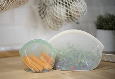 Food Huggers Herbruikbare bewaarzak - 900ml - champagne frost Food Huggers Herbruikbare bewaarzak - 900ml - champagne frost