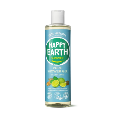 Happy Earth 100% Natural Shower Gel Cedar Lime Happy Earth 100% Natural Shower Gel Cedar Lime