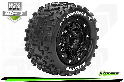 Louise MT-Uphill MFT banden op zwarte velgen - 1/2 offset - Traxxas Maxx