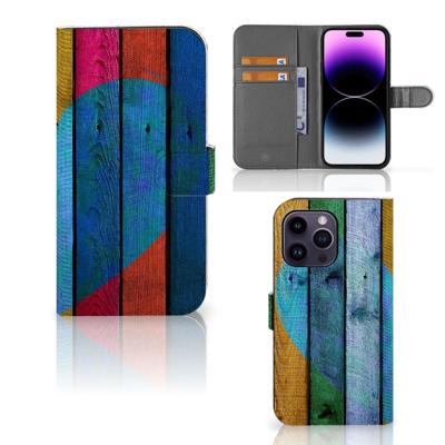 iPhone 15 Pro Max | Book Style Case | Wood Heart - Cadeau voor je Vriend