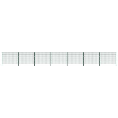 Schuttingpaneel met palen 11,9x1,2 m ijzer groen