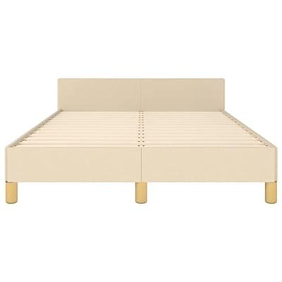 Bedframe zonder matras 120x190 cm stof crèmekleurig