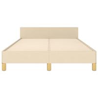 Bedframe zonder matras 120x190 cm stof crèmekleurig - thumbnail