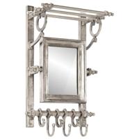 VidaXL Bagagerek met kleerhangers wandmontage aluminium - thumbnail