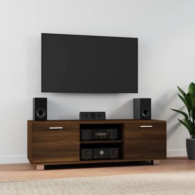 Tv-meubel 120x40,5x35 cm bewerkt hout bruin eikenkleur