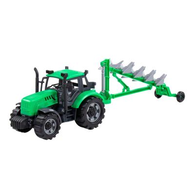 Cavallino tractor met ploeg groen, schaal 1:32 Cavallino tractor met ploeg groen, schaal 1:32