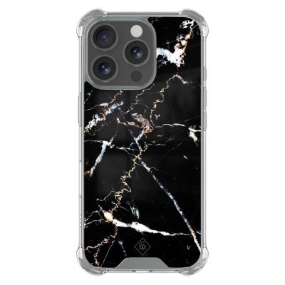 iPhone 16 Pro shockproof hoesje - Marmer zwart iPhone 16 Pro shockproof hoesje - Marmer zwart