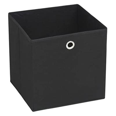 VidaXL Opbergboxen 4 st 28x28x28 cm nonwoven stof zwart VidaXL Opbergboxen 4 st 28x28x28 cm nonwoven stof zwart