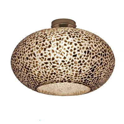 VillaFlor Plafondlamp Wangi gold Ufo Ø 40 cm beige