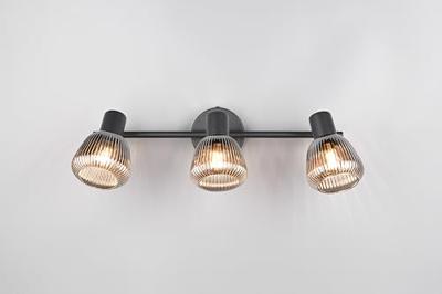 Trio 3-lichts plafondlampTarifa met geribbeld glas - 862800332