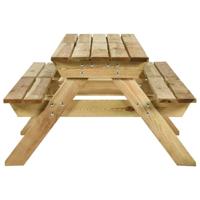 Picknicktafel met banken 220x122x72 cm geïmpregneerd grenenhout - thumbnail