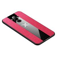 Voor Huawei mate 9 XINLI stiksels doek Textue schokbestendig TPU beschermhoes (rood) - thumbnail