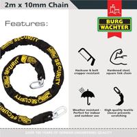 Burg Wächter GKM 10/ 200 Veiligheidsketting Zwart - thumbnail